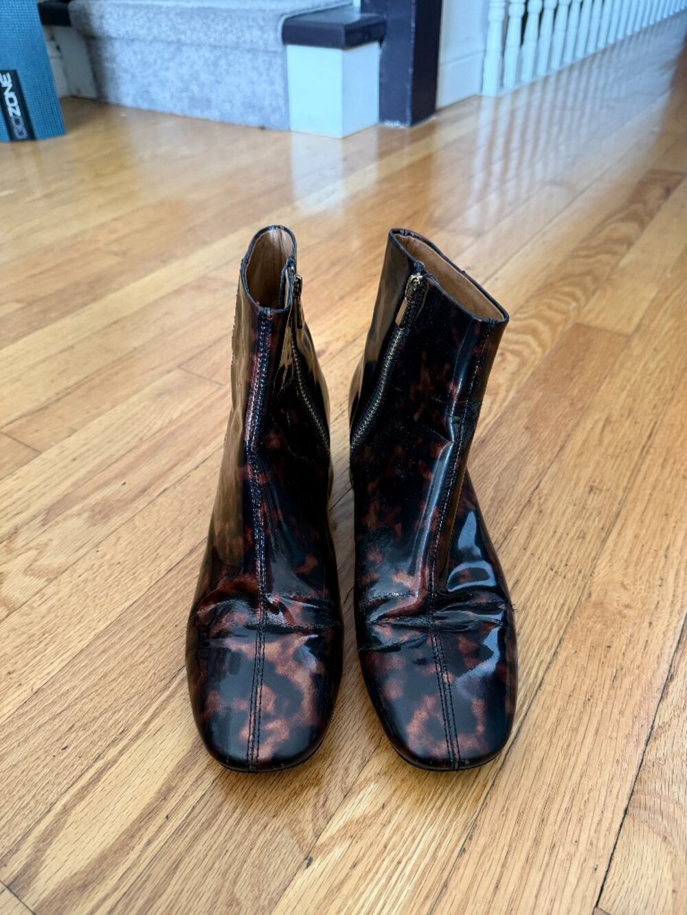 Tortoiseshell Patent Leather & Other Stories Ankle Boots